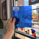 Medium Blue Transparent Hammered Textured Sheet Glass – RL469