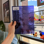 Purple Transparent Hammered Textured Sheet Glass – RL470