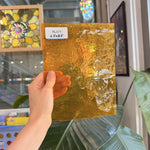 Marigold Yellow Transparent Textured Sheet Glass – RL471
