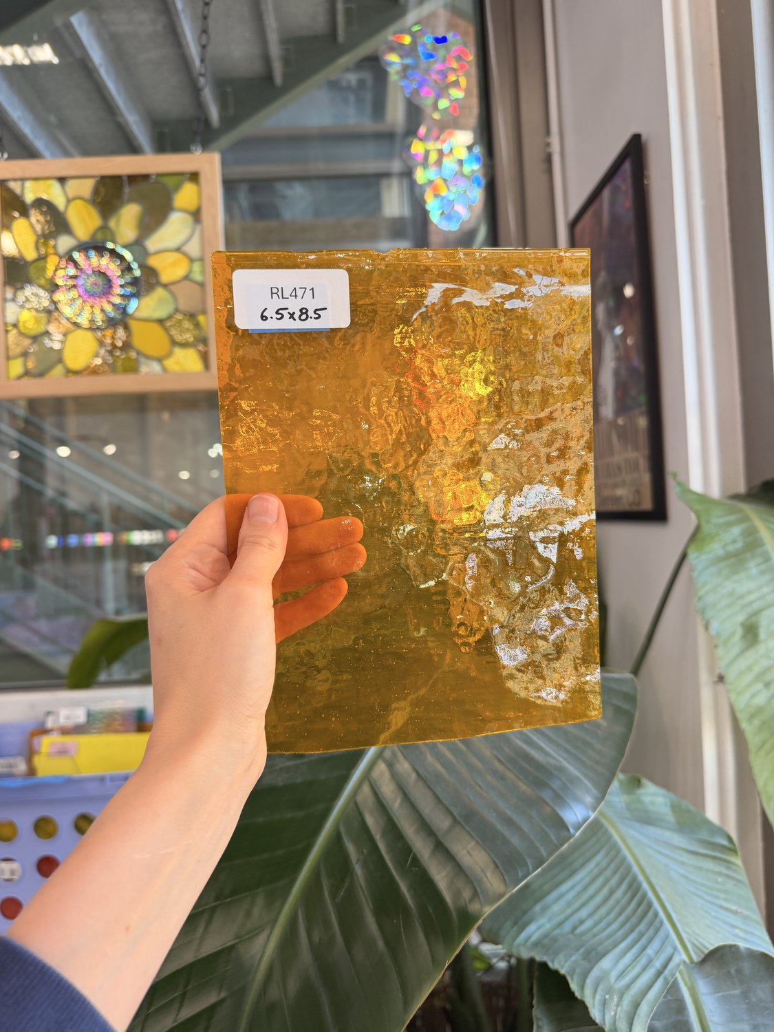 Marigold Yellow Transparent Textured Sheet Glass – RL471
