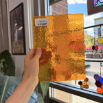 Marigold Yellow Transparent Textured Sheet Glass – RL471
