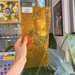 Marigold Yellow Transparent Textured Sheet Glass – RL472