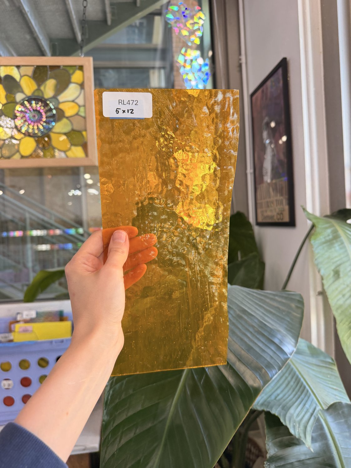 Marigold Yellow Transparent Textured Sheet Glass – RL472
