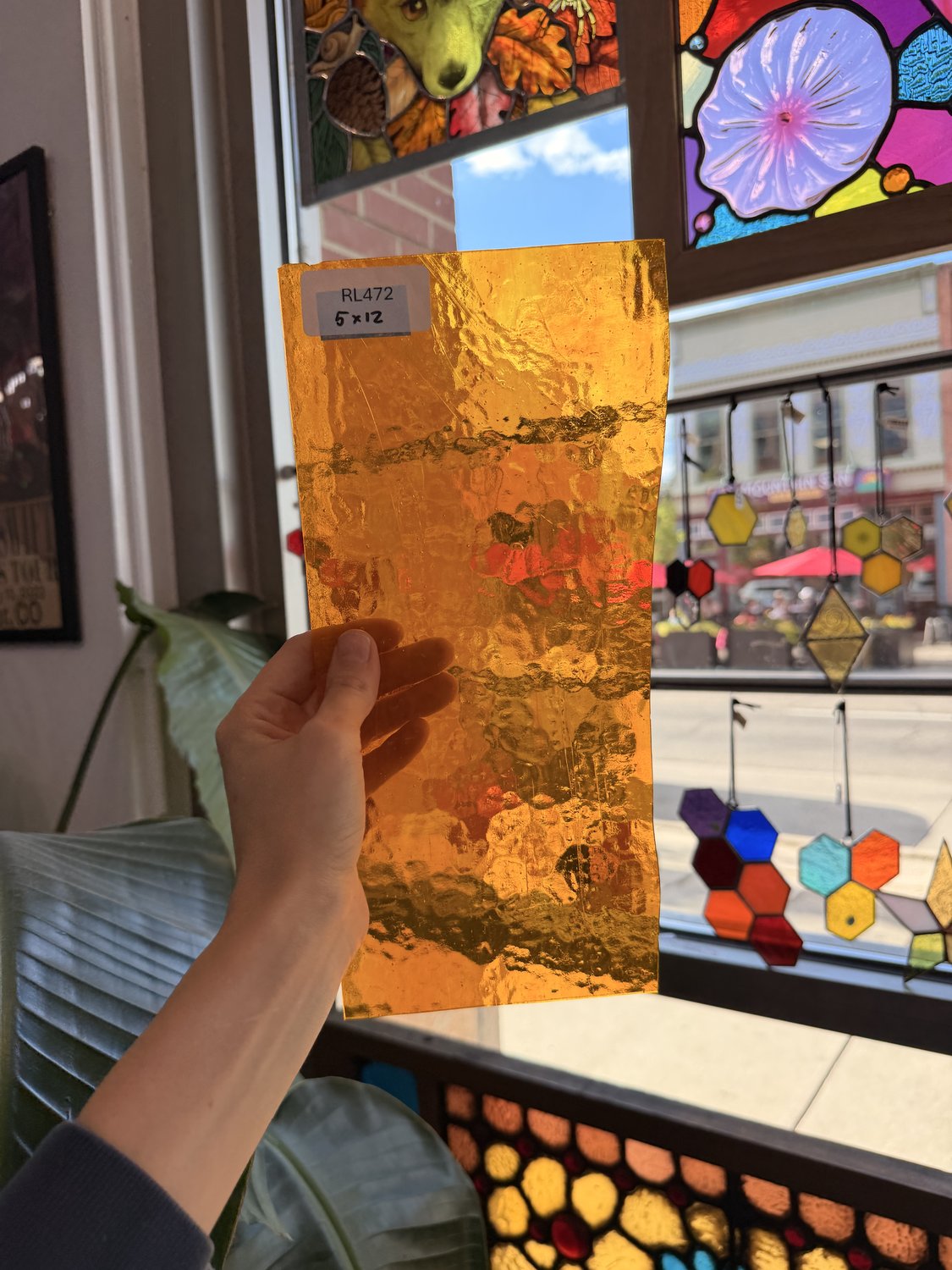 Marigold Yellow Transparent Textured Sheet Glass – RL472