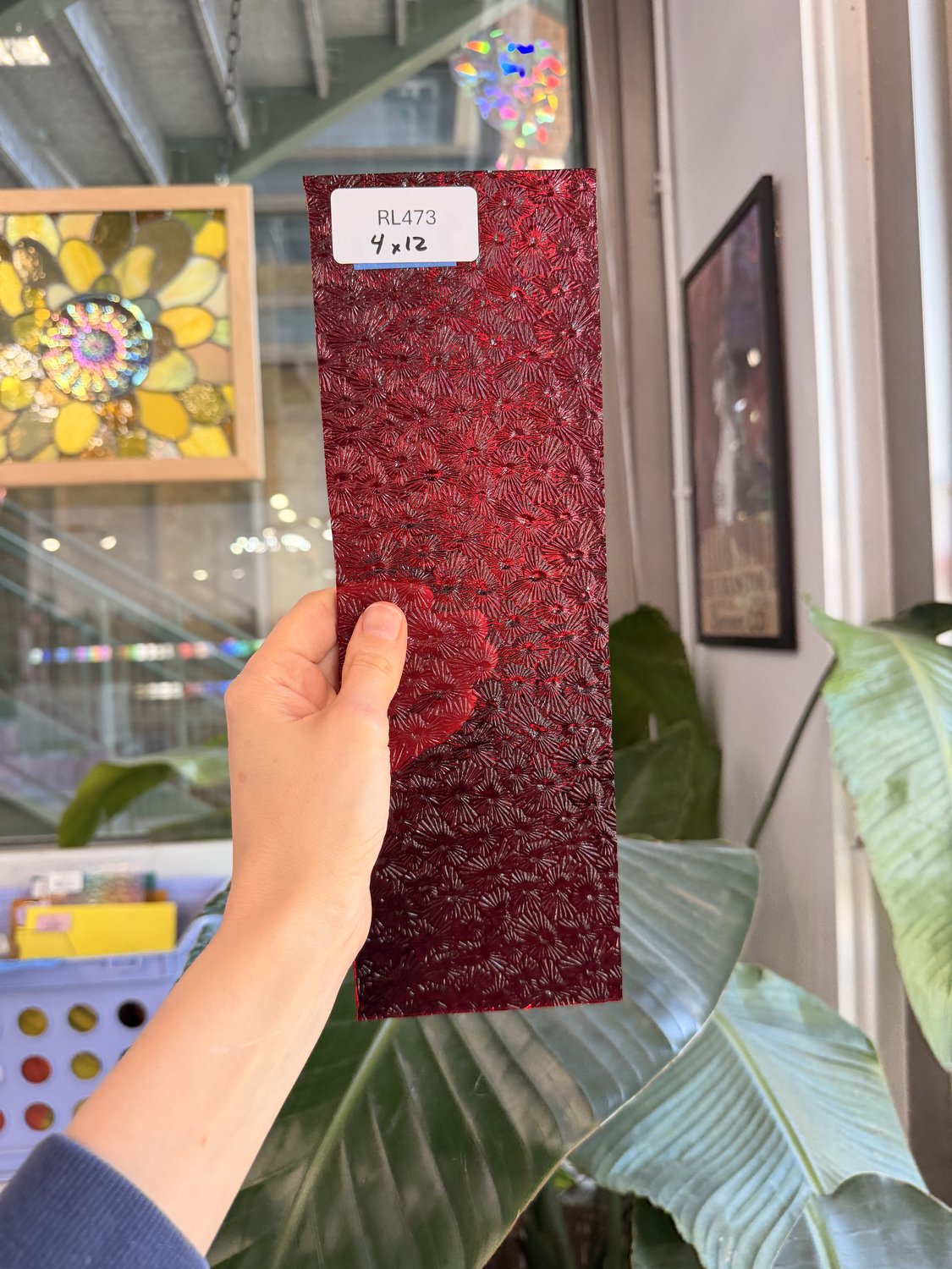 Red Transparent Florentine Wissmach Sheet Glass – RL473