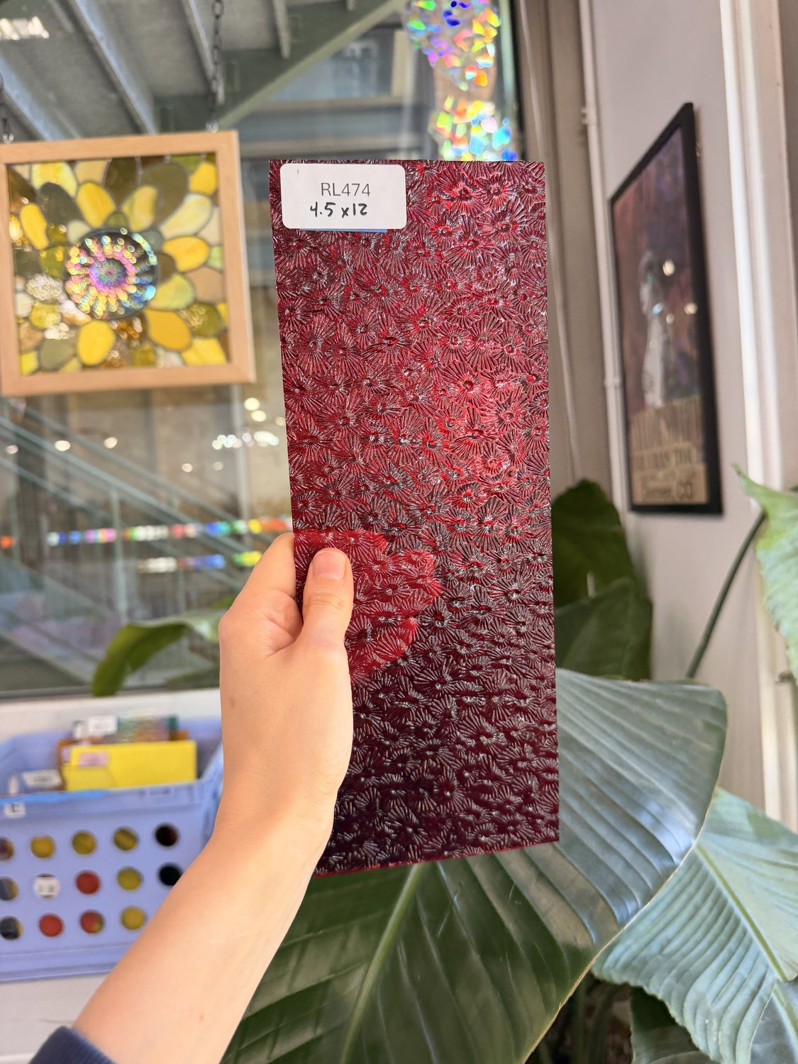 Red Transparent Florentine Wissmach Sheet Glass – RL474