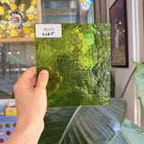 Lime Green Transparent Hammered Textured Sheet Glass – RL476