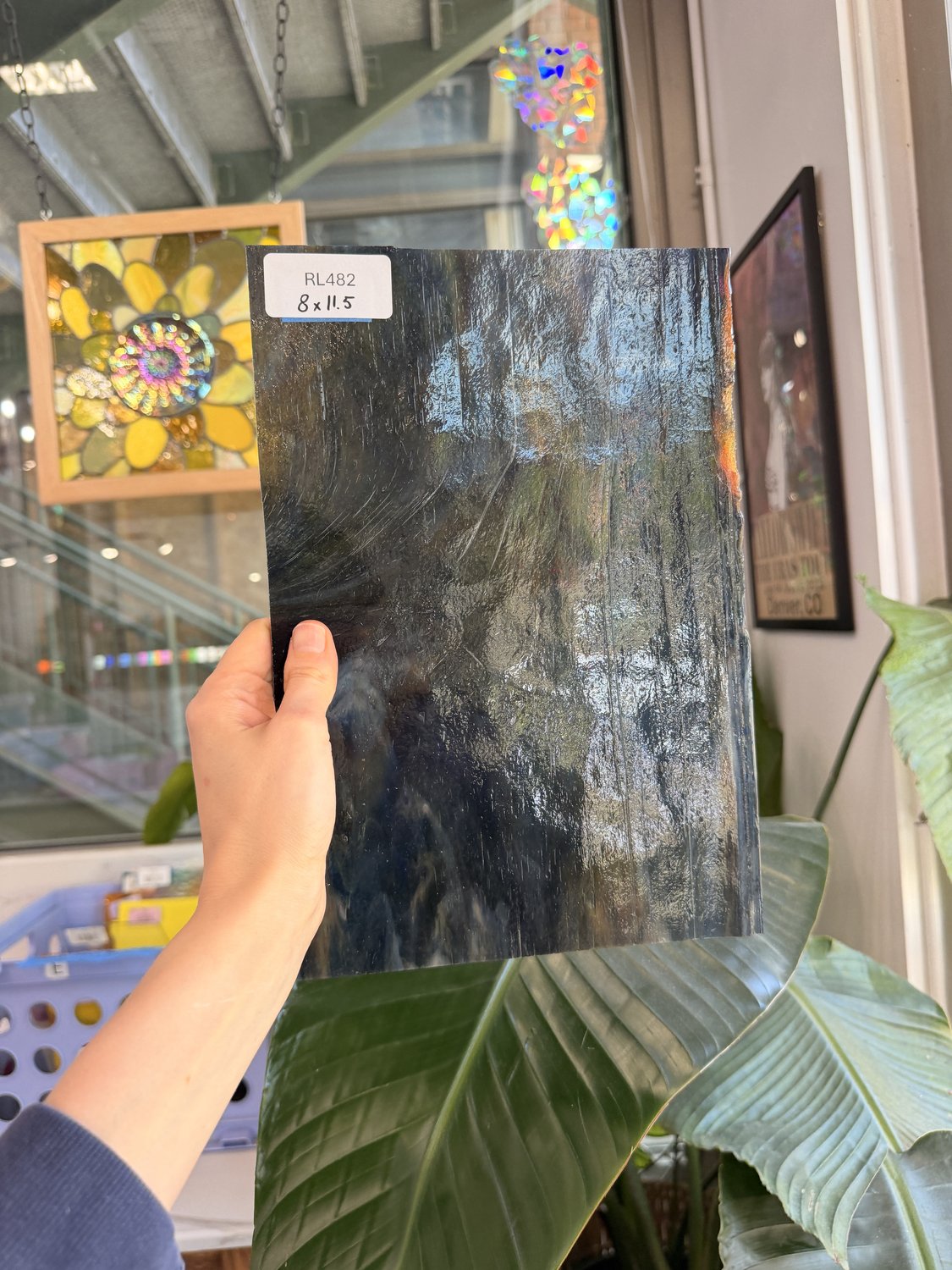 Multicolor Mixed Amber Blue Sheet Glass – RL482