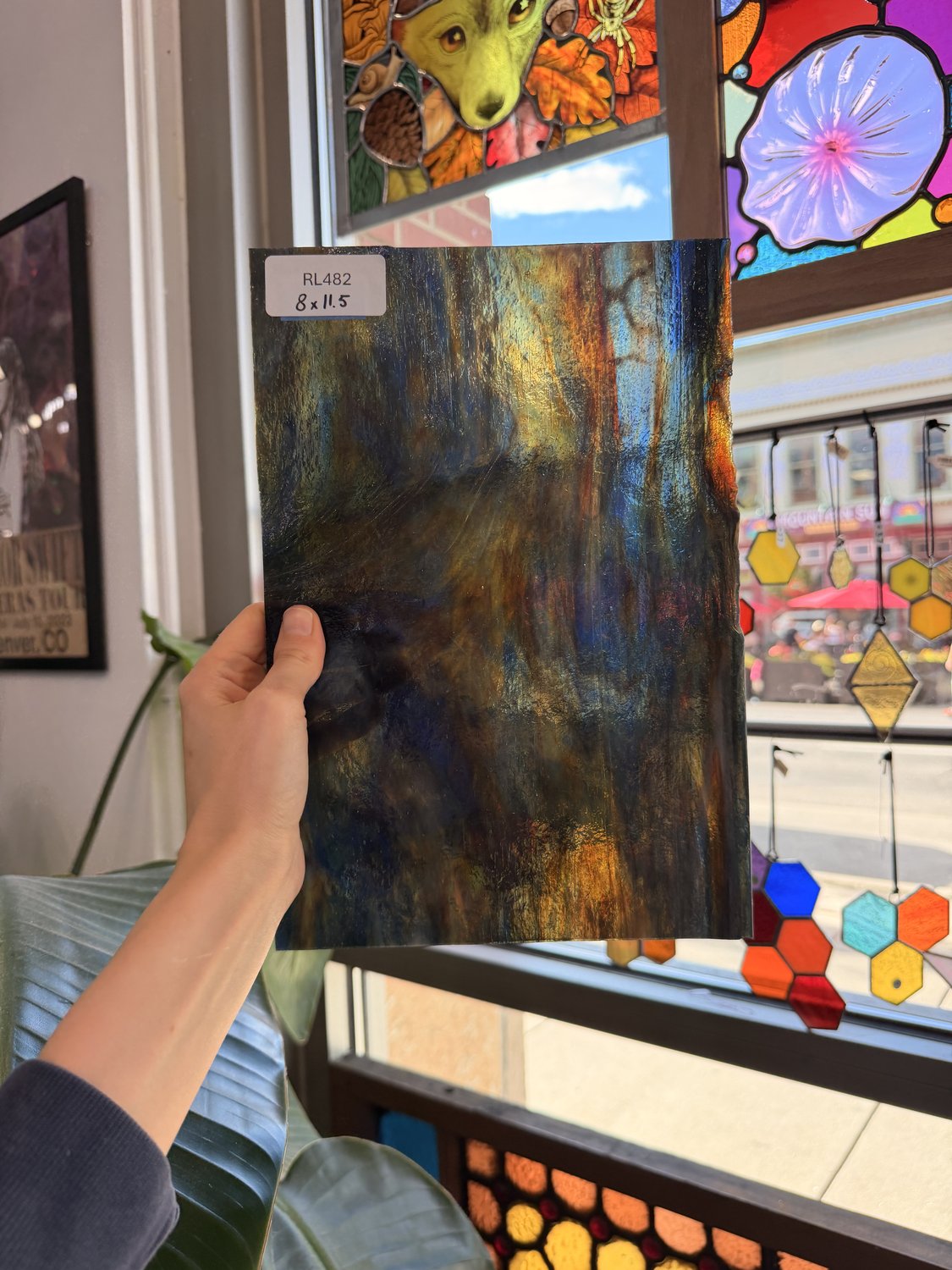 Multicolor Mixed Amber Blue Sheet Glass – RL482