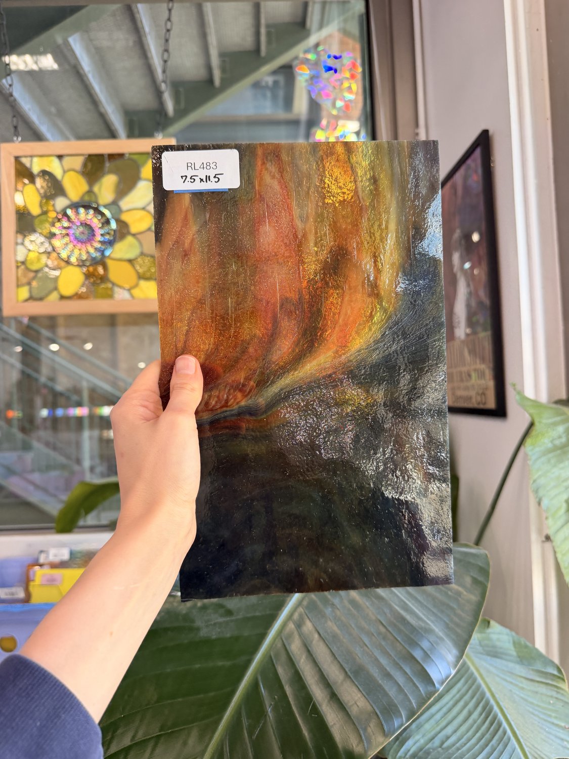 Multicolor Mixed Amber Blue Sheet Glass – RL483