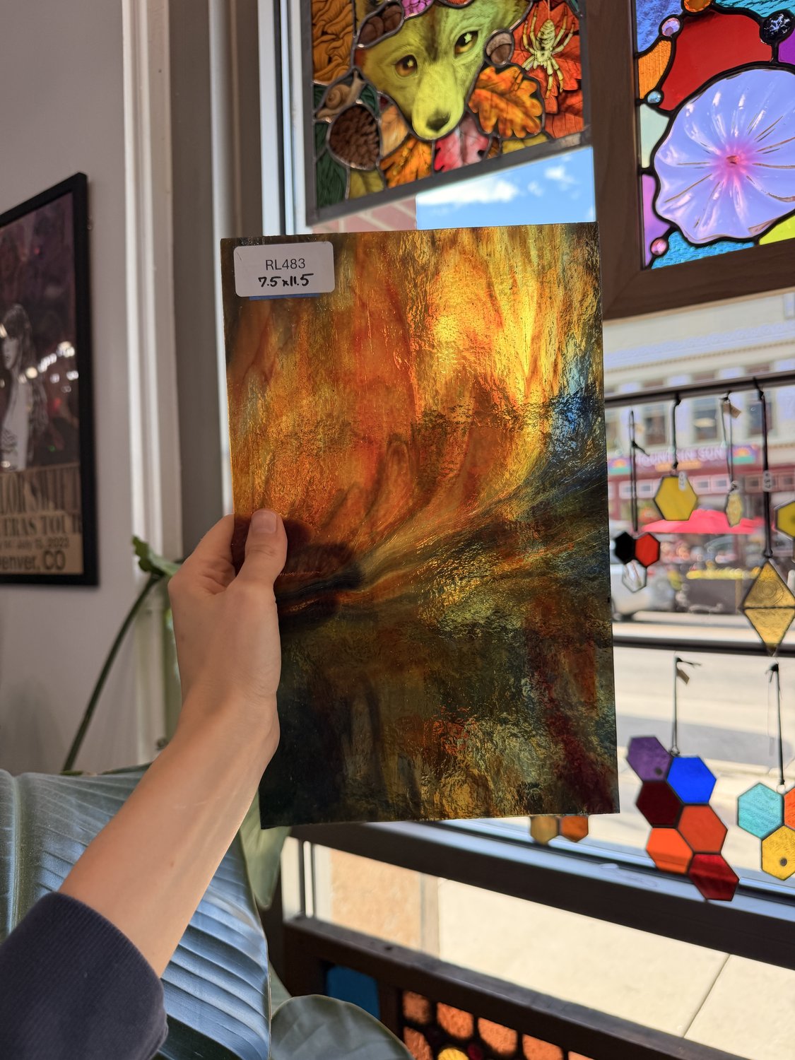 Multicolor Mixed Amber Blue Sheet Glass – RL483
