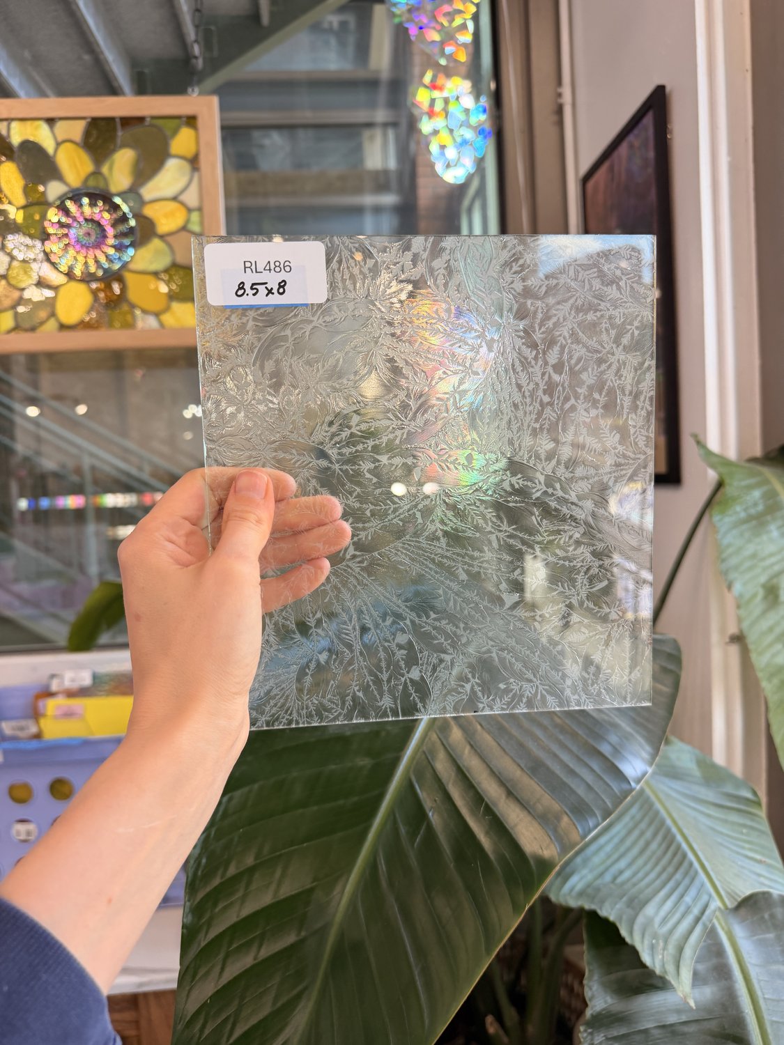 Clear Textured Glue Chip Frost Sheet Glass – RL486
