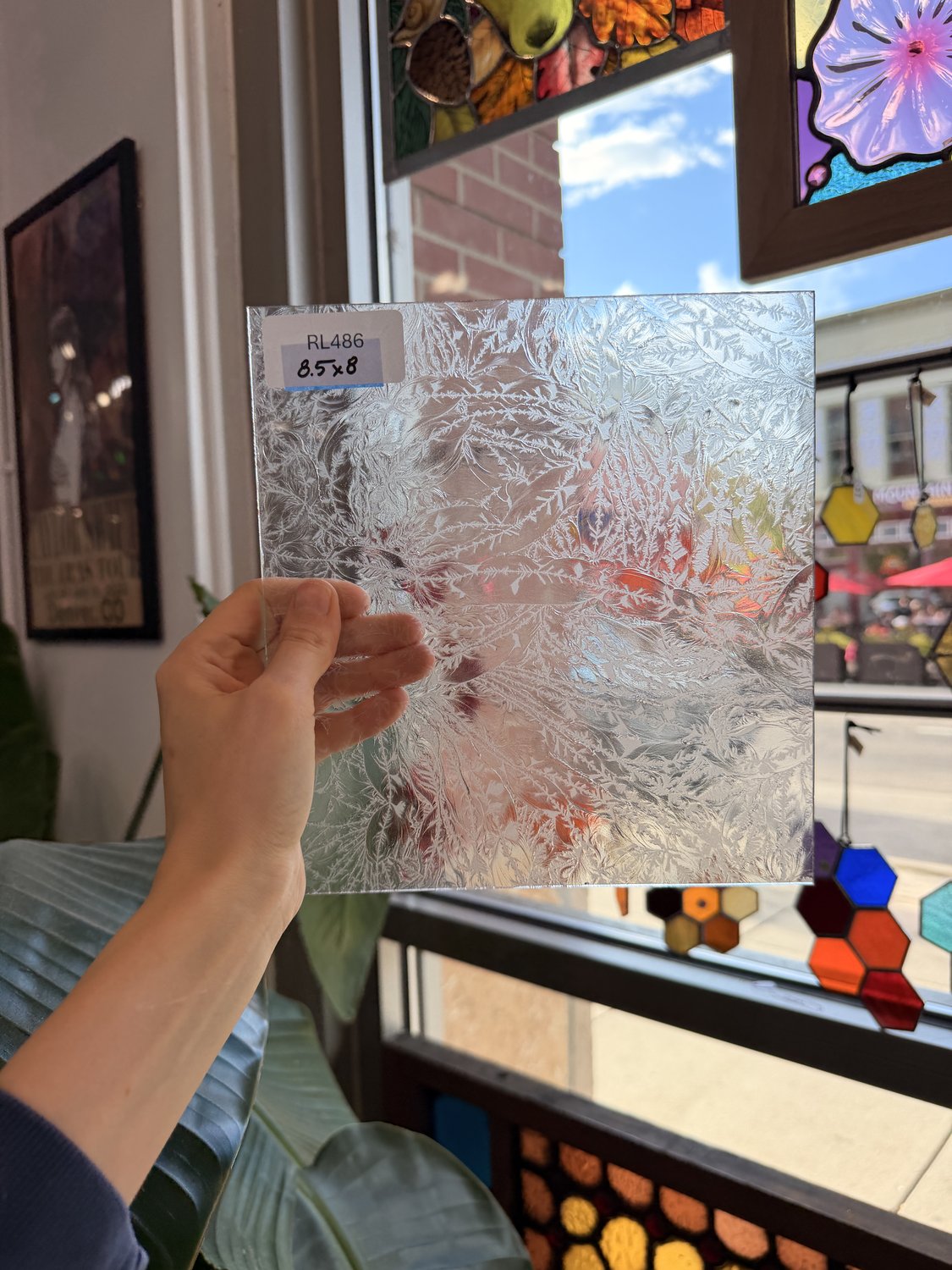 Clear Textured Glue Chip Frost Sheet Glass – RL486