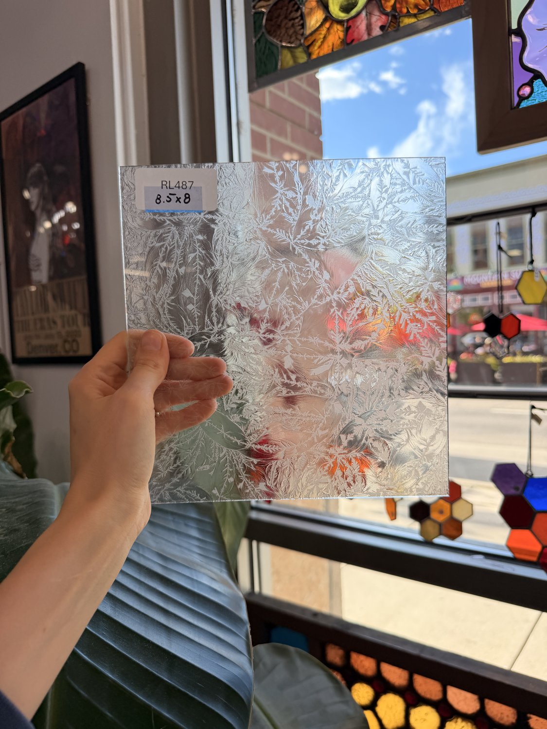 Clear Textured Glue Chip Frost Sheet Glass – RL487