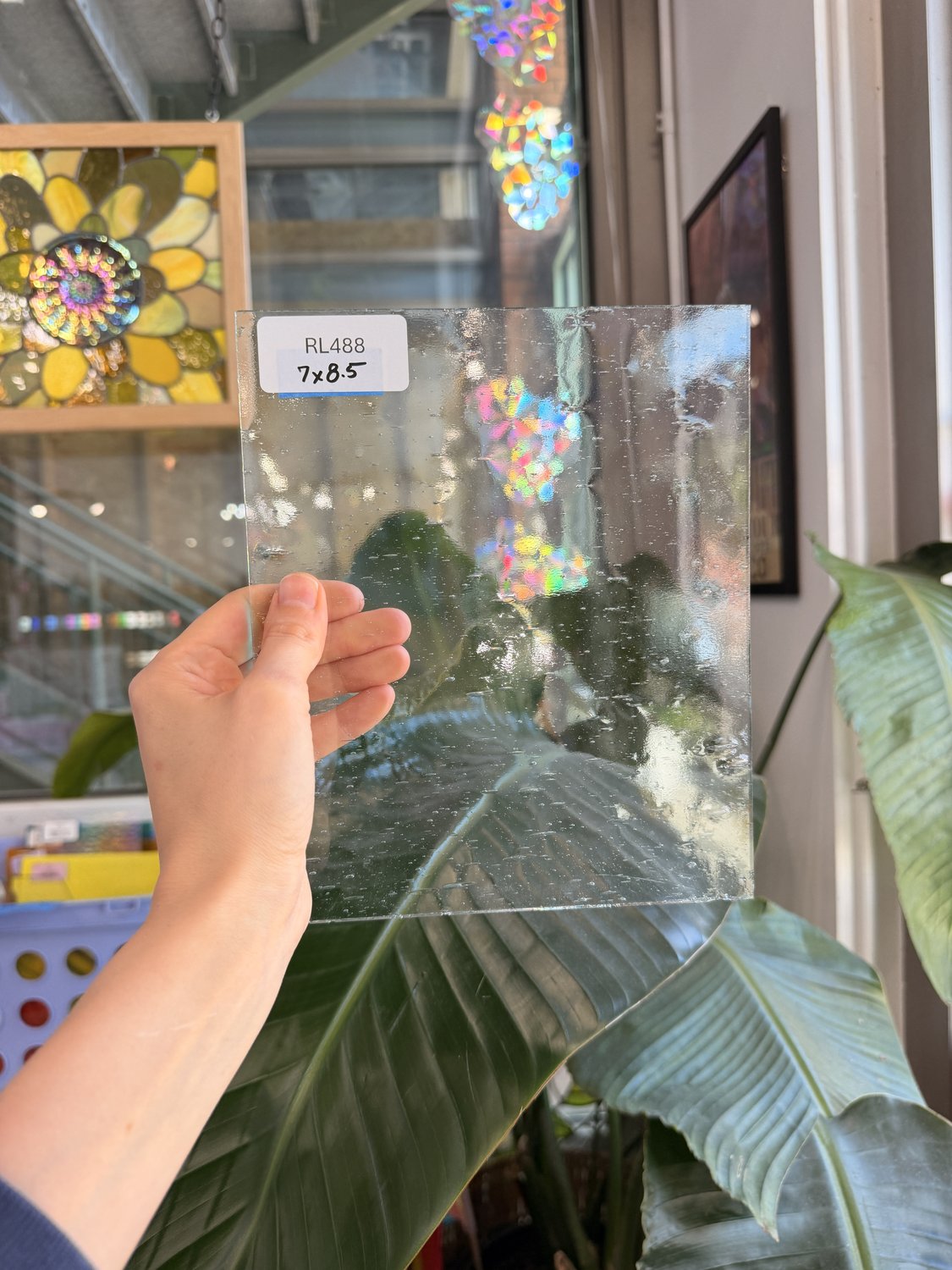 Clear Vintage Spectrum Transparent Seedy Glass – RL488