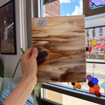 Dark Brown White Wispy Opal Kokomo Sheet Glass – RL492
