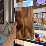 Dark Brown White Wispy Opal Kokomo Sheet Glass – RL493