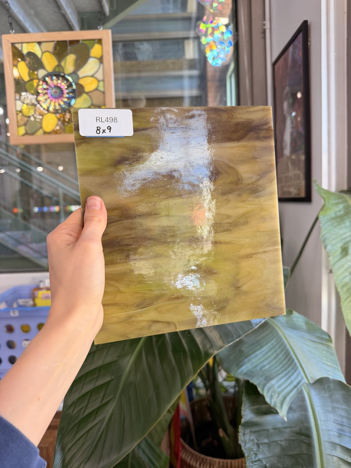 Dark Brown Amber Wispy Kokomo Sheet Glass – RL498