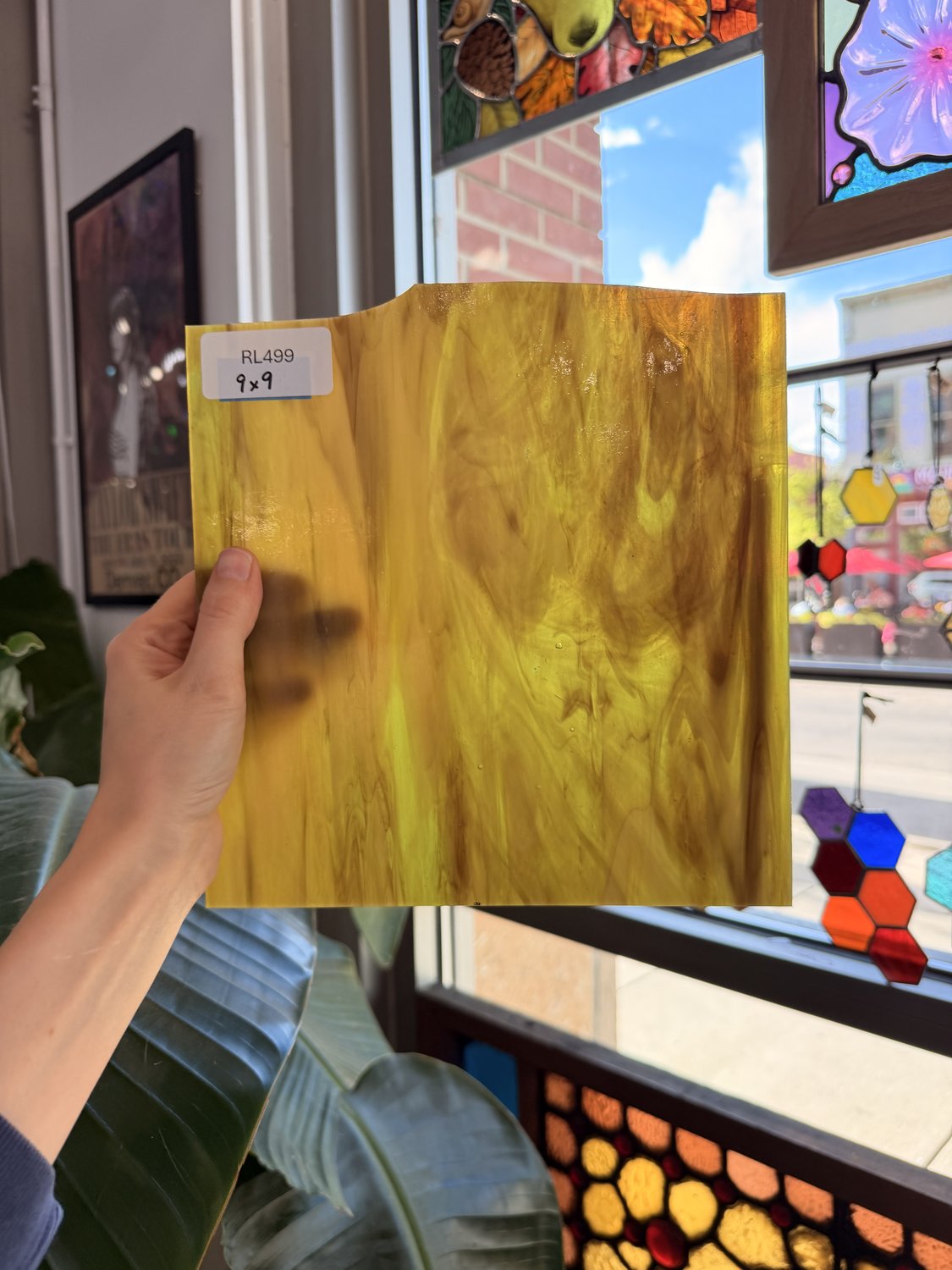 Dark Brown Amber Wispy Kokomo Sheet Glass – RL499