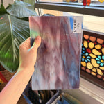 Purple White Wispy Opal Kokomo Sheet Glass