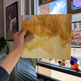 Dark Amber and Cream Mottled Sheet Glass – RL501