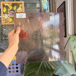 Vintage Rare Light Pink Transparent Textured Glue Chip Sheet Glass – RL502