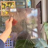 Vintage Rare Light Pink Transparent Textured Glue Chip Sheet Glass – RL502