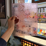 Vintage Rare Light Pink Transparent Textured Glue Chip Sheet Glass – RL503