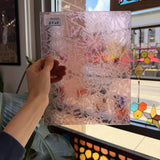 Vintage Rare Light Pink Transparent Textured Glue Chip Sheet Glass – RL503
