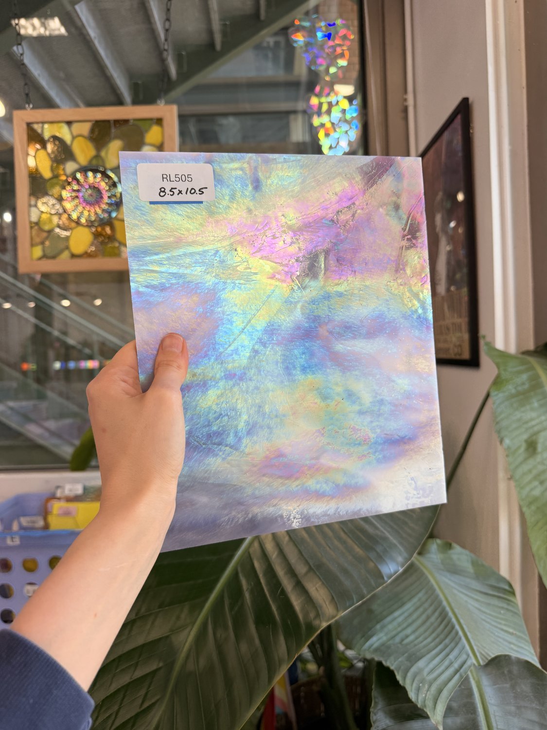 Light Purple White Iridescent Wissmach Sheet Glass – RL505
