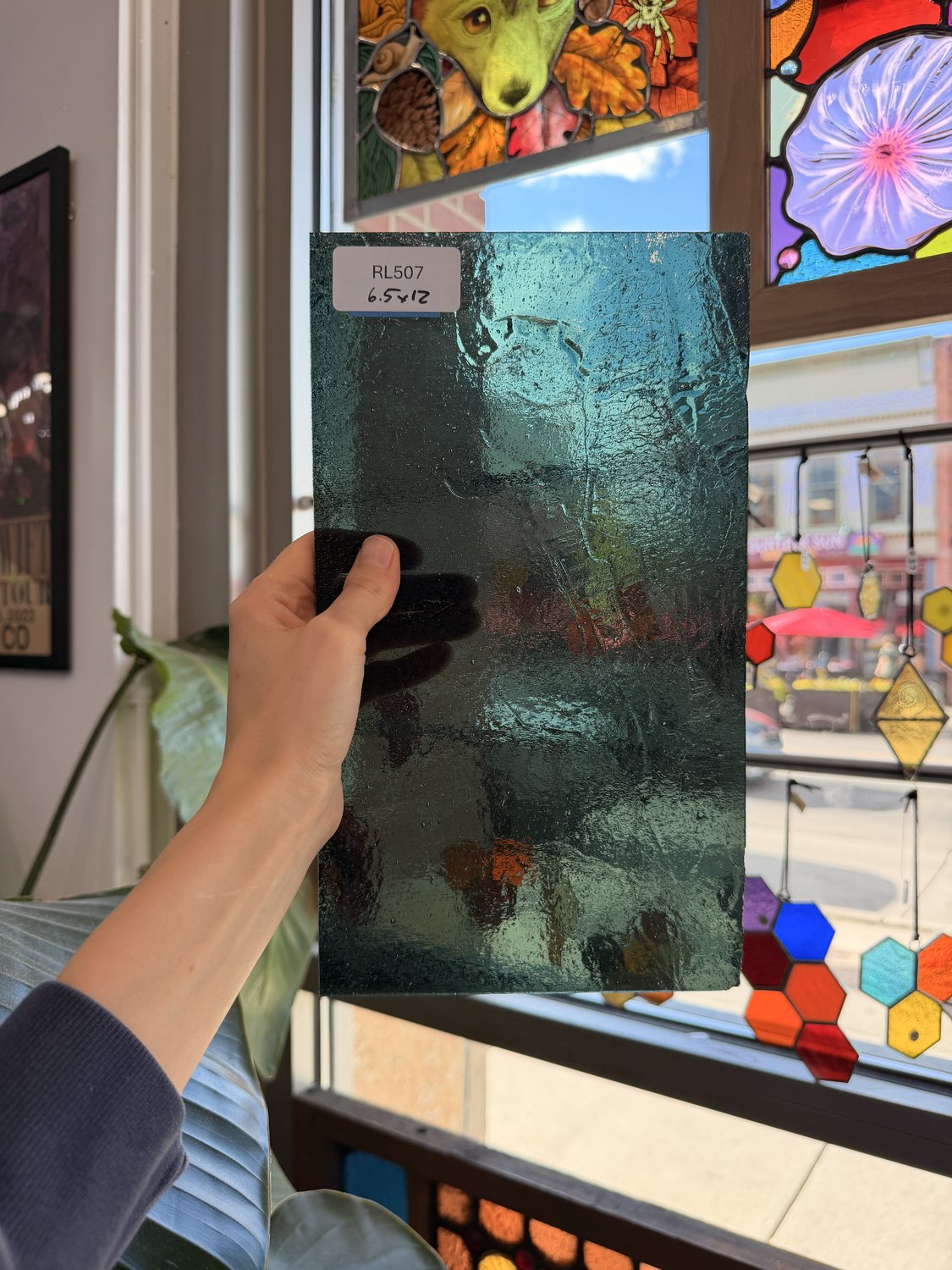 Teal Textured Transparent Kokomo Sheet Glass – RL507