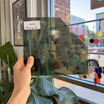 Olive Green White Wispy Oceanside Fusible 96 COE Sheet Glass
