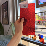 Red Florentine Textured Wissmach Sheet Glass