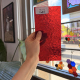 Red Florentine Textured Wissmach Sheet Glass