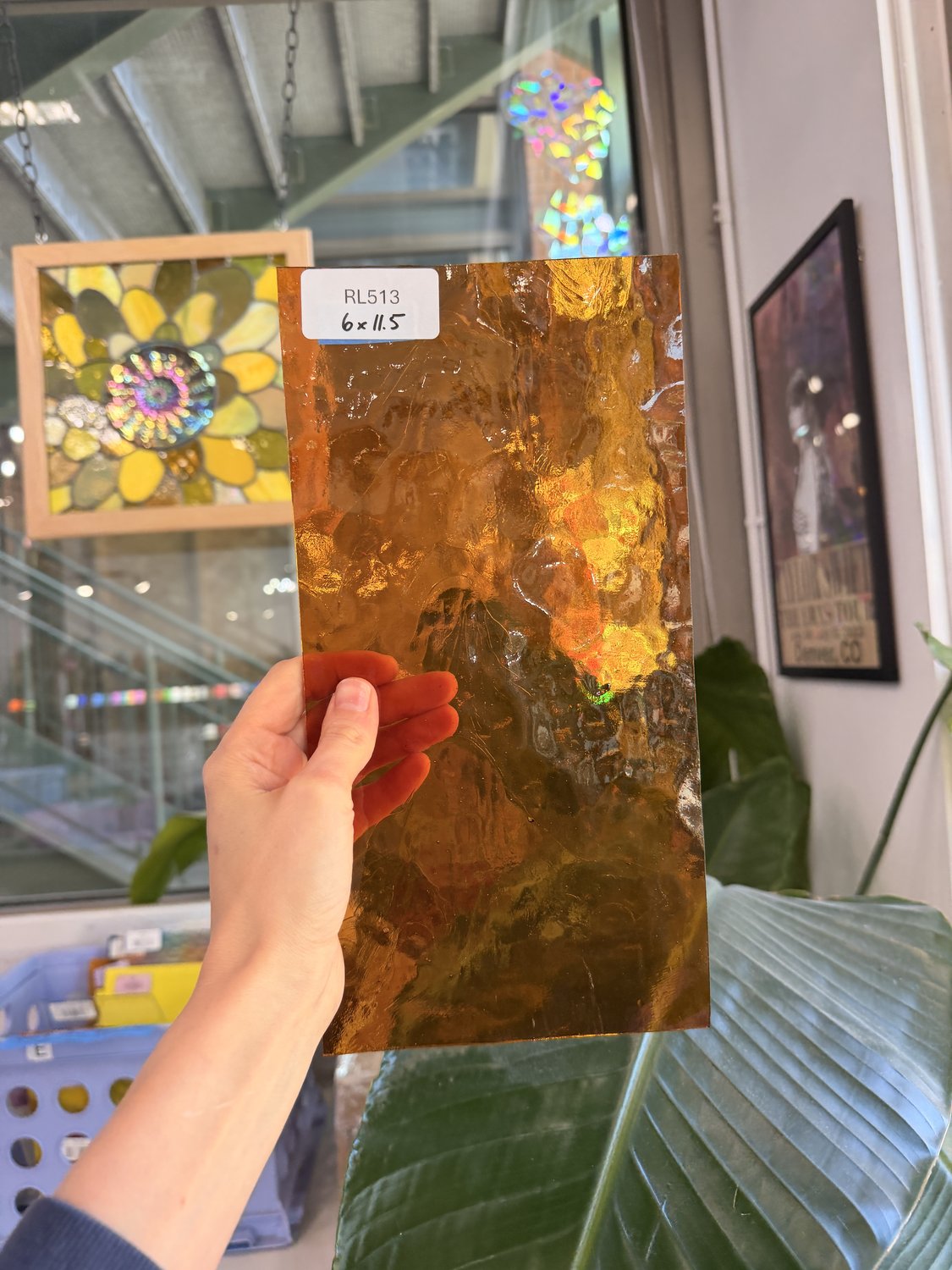 Amber Transaprent Hammered Choice Sheet Glass