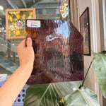 Vintage Dark Puple Pink Transparent Spectrum Waterglass Sheet Glass