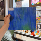 Blue Green Mixed Wissmach Sheet Glass
