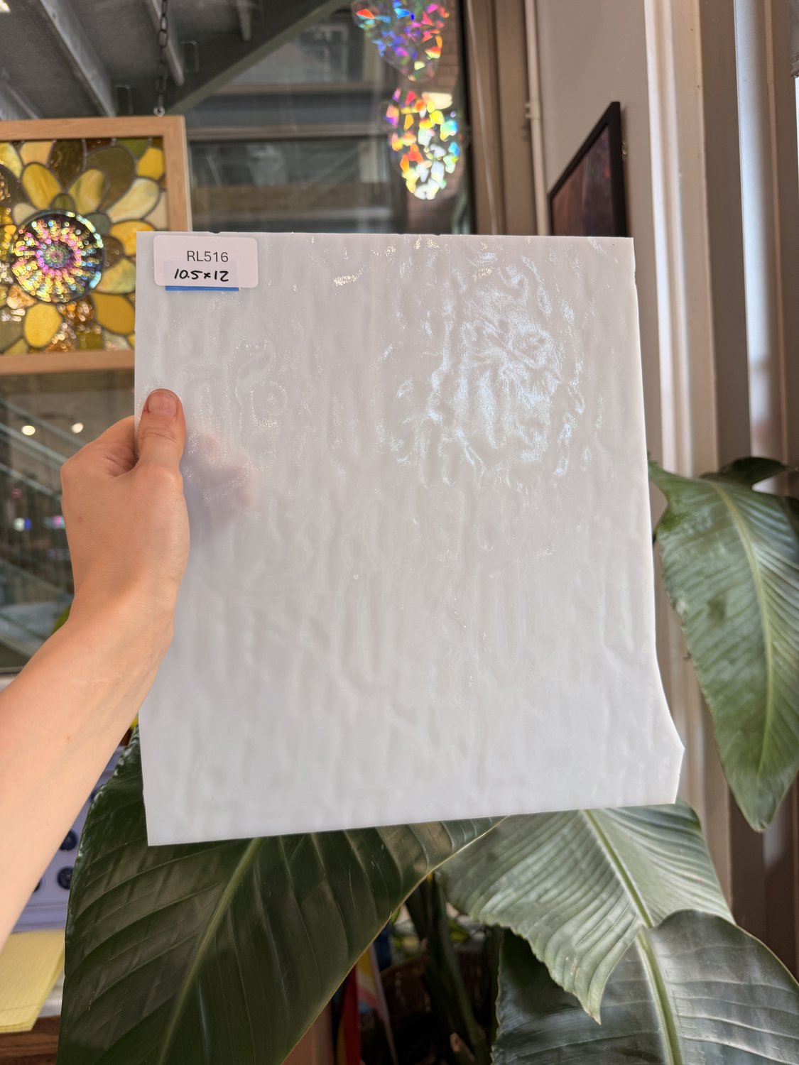 White Textured Opal Sheet Glass