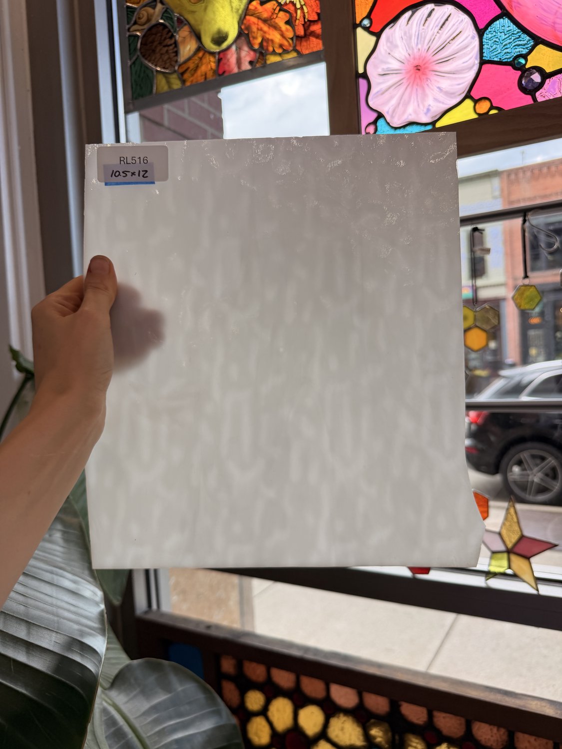 White Textured Opal Sheet Glass