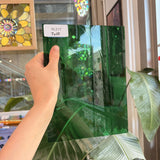 Vintage Medium Green Mouthblown GNA Sheet Glass