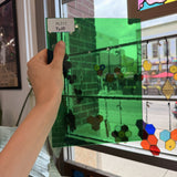 Vintage Medium Green Mouthblown GNA Sheet Glass