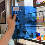 Vintage Medium Blue Mouthblown GNA Sheet Glass