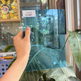 Vintage Light Blue Mouthblown GNA Sheet Glass