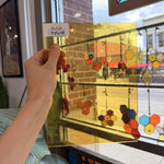 Light Amber Mouthblown Vintage GNA Sheet Glass