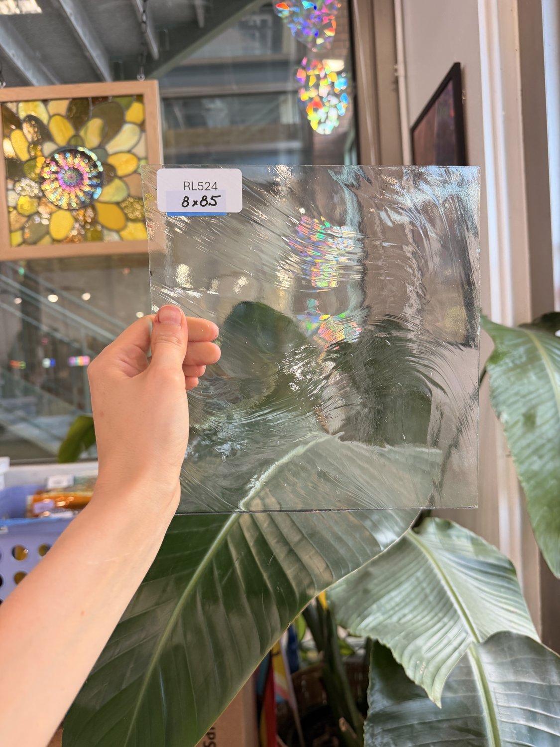 Vintage Clear Spectrum Baroque Sheet Glass – RL524