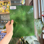 Green Transparent Hammered Wissmach Sheet Glass