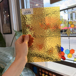 Yellow Transparent Hammered Wissmach Sheet Glass