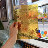 Yellow Transparent Hammered Wissmach Sheet Glass