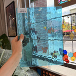 Vintage Sky Blue Spectrum Waterglass Sheet Glass