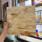 Marbled Brown Cream Wispy Sheet Glass – RL537